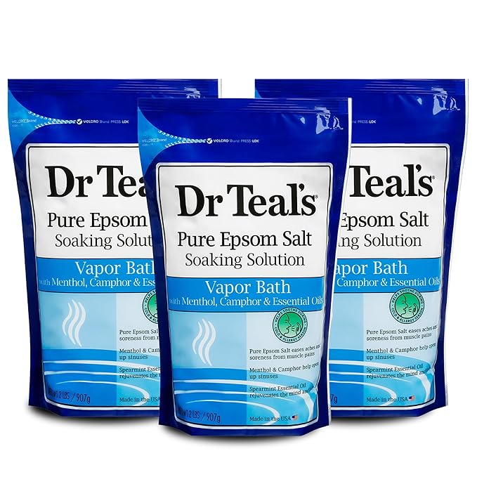 Aceites de baño espumosos y en remojo con sal pura de Epsom de Dr Teal para relajación y alivio