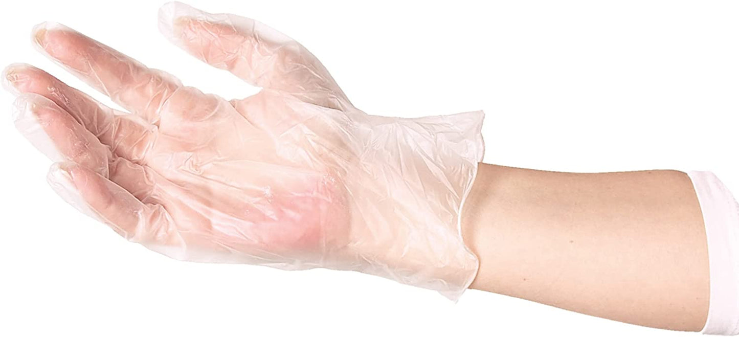 Disposable Vinyl Gloves - Clear, Industrial Grade, Powder-Free, Latex-Free