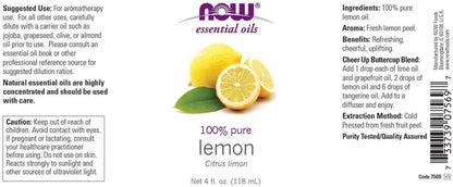 Pure Lemon Essential Oil - 4 Oz