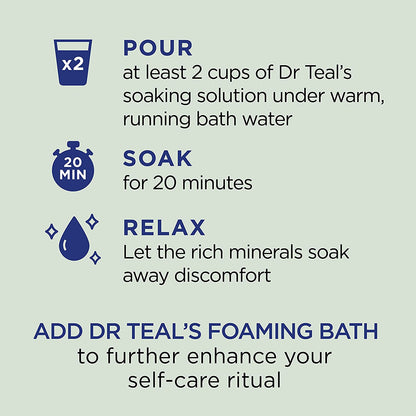 Dr Teal's Pure Epsom Salt Soak and Foaming Bath Oils for Relaxing & Relief 