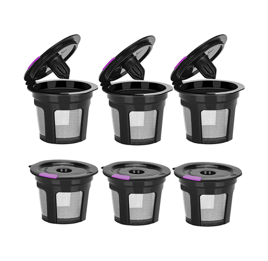 Refillable & Reusable K CUP Coffee Filter, 6 Pack