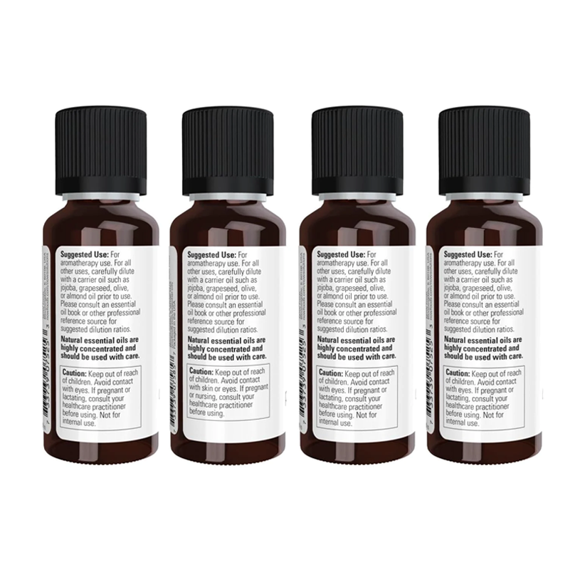 Christmas Scent Essential Oils: Peppermint, Cedarwood, Pine, and Orange Oil (4-Pack)