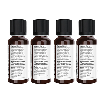 Christmas Scent Essential Oils: Peppermint, Cedarwood, Pine, and Orange Oil (4-Pack)