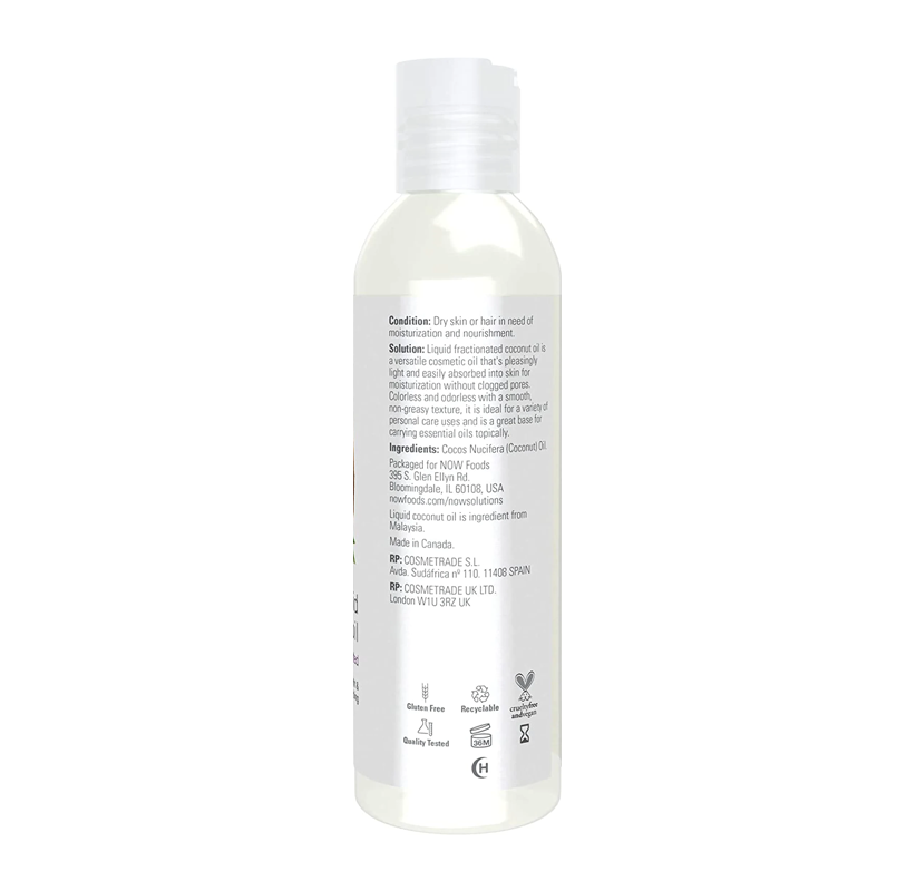 Liquid Coconut Oil, Light and Nourishing, Promotes Healthy-Looking Skin and Hair