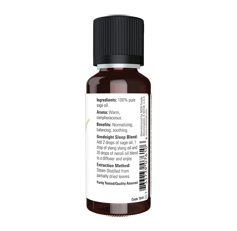 Pure, Vegan SageEssential Oils - 1 Oz