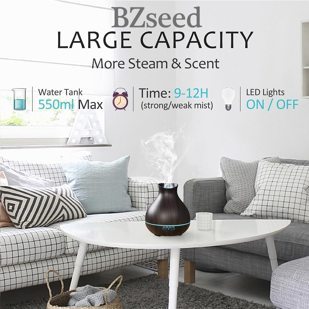 12-Hour High Mist Essential Oil Diffuser Humidifier 550Ml  Output for Large Room