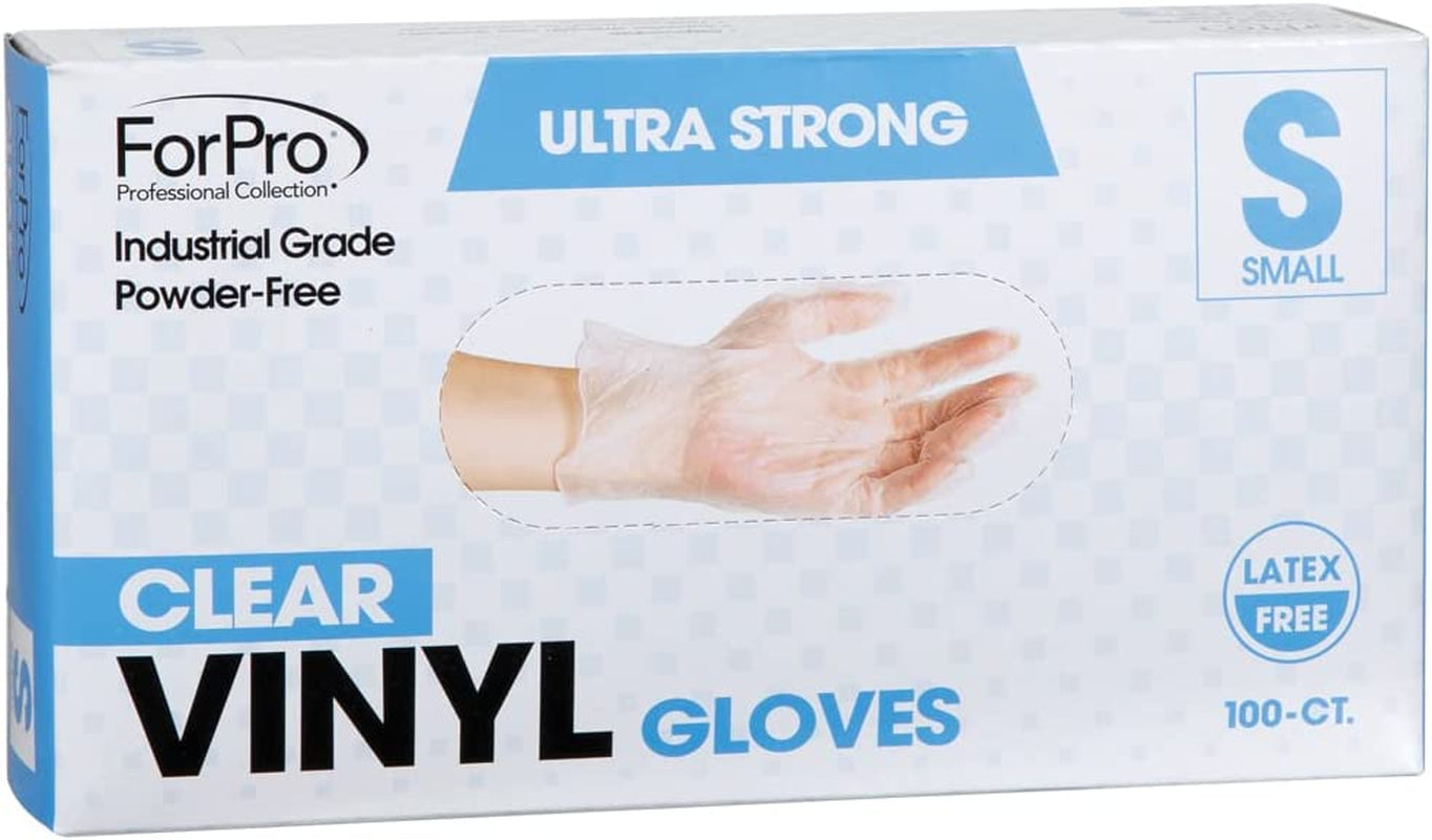 Disposable Vinyl Gloves - Clear, Industrial Grade, Powder-Free, Latex-Free