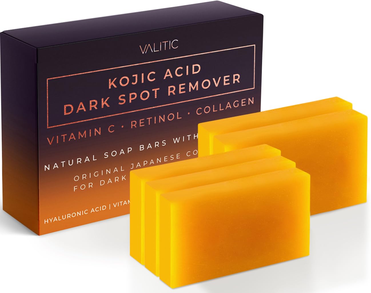 Kojic Acid Dark Spot Remover Soap Bars with Vitamin C