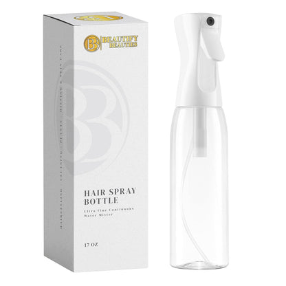 Hair Spray Bottle – Ultra Fine Continuous Water Mister for Hairstyling, Cleaning, Plants, Misting & Skin Care