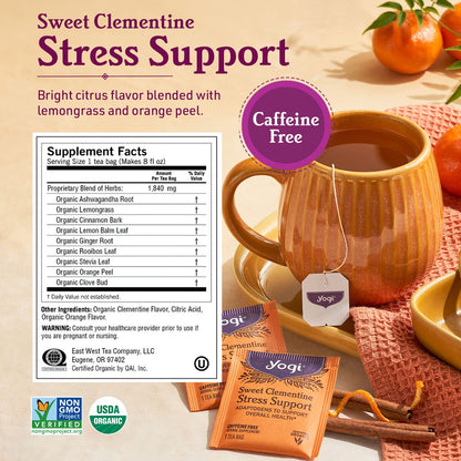 Tea Stress Relief & Herbal Tea Variety Pack - 16 Tea Bags per Pack (6 Packs)