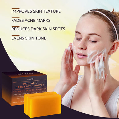 Kojic Acid Dark Spot Remover Soap Bars with Vitamin C