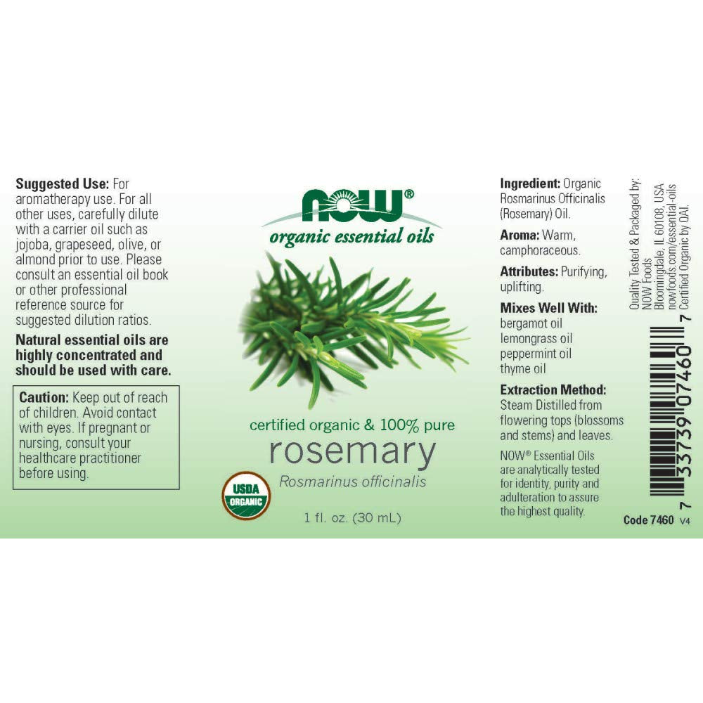 Organic Rosemary Oil - Pure and Potent 1 Fl Oz